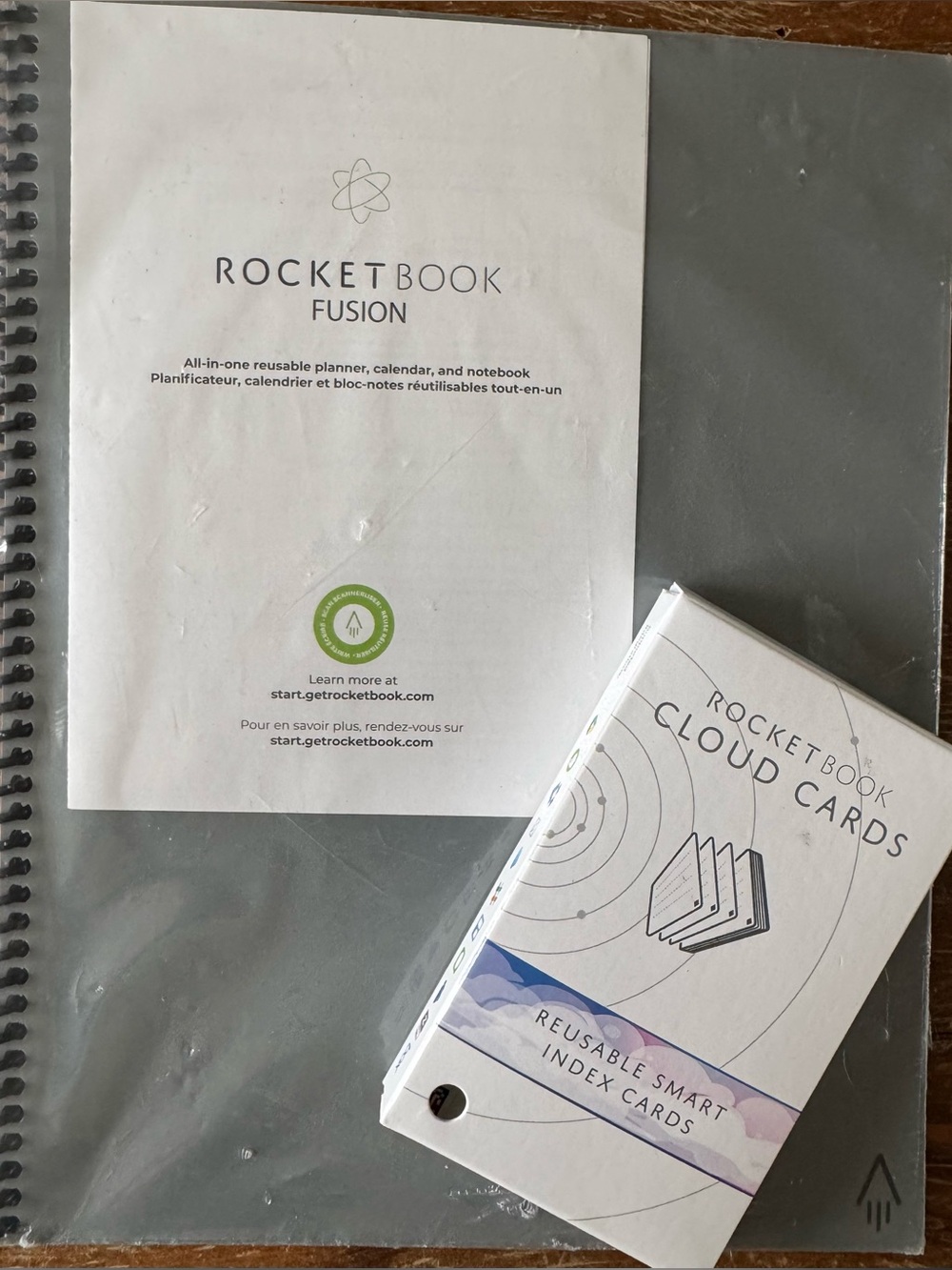 Rocketbook Fusion Reusable Notebook, Rocketbook Cloud Cards & Pens
